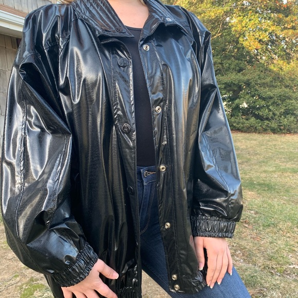 Vintage Croc Embossed Rain Jacket - Picture 1 of 8